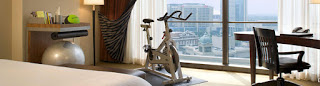 a exercise bike in a room