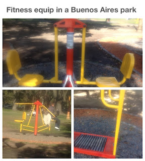 a collage of a playground equipment