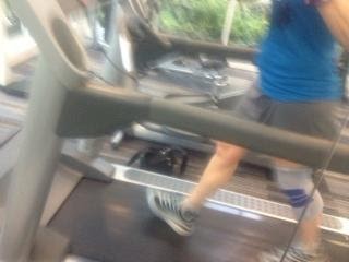 a person running on a treadmill