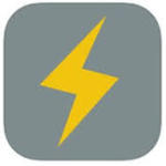 a yellow lightning bolt in a grey square