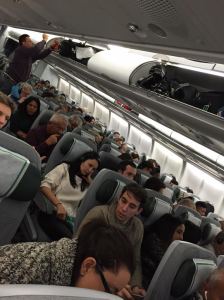 crowded plane