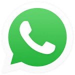 a green phone logo with a white circle