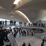a large group of people in TWA Flight Center
