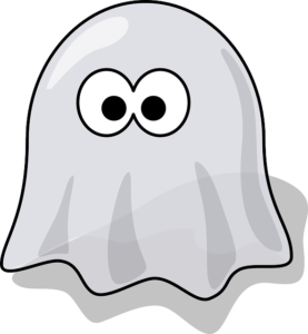 a cartoon of a ghost