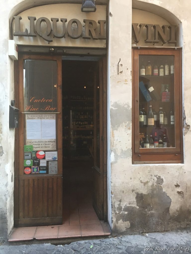 a store front with a door open