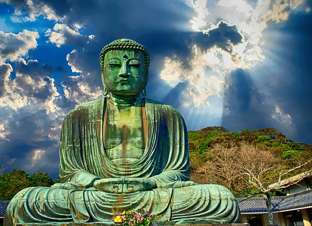 a large statue of a buddha