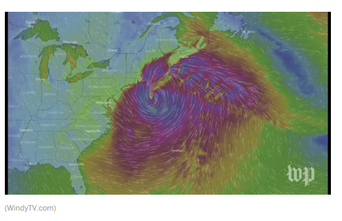 a map of a hurricane