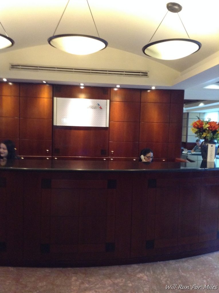a reception desk in a hotel