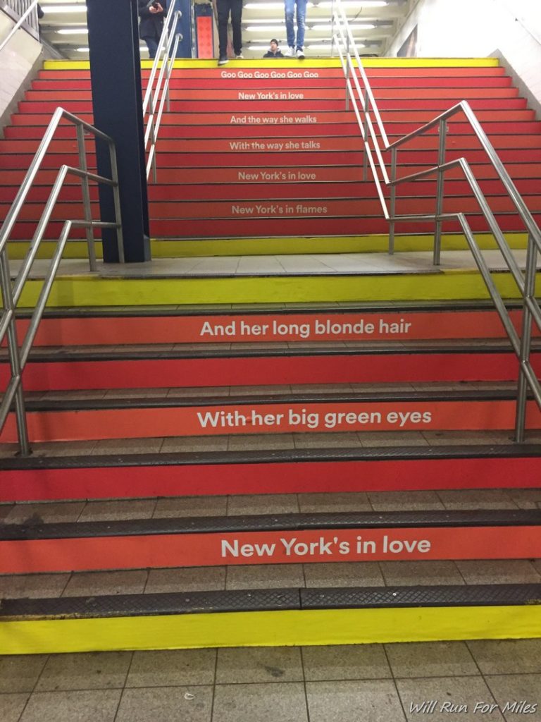 a set of stairs with writing on them