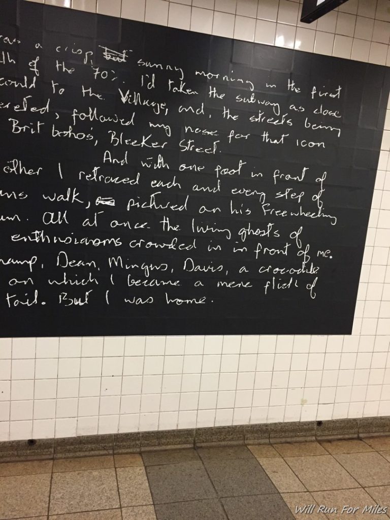 a black board with white writing on it