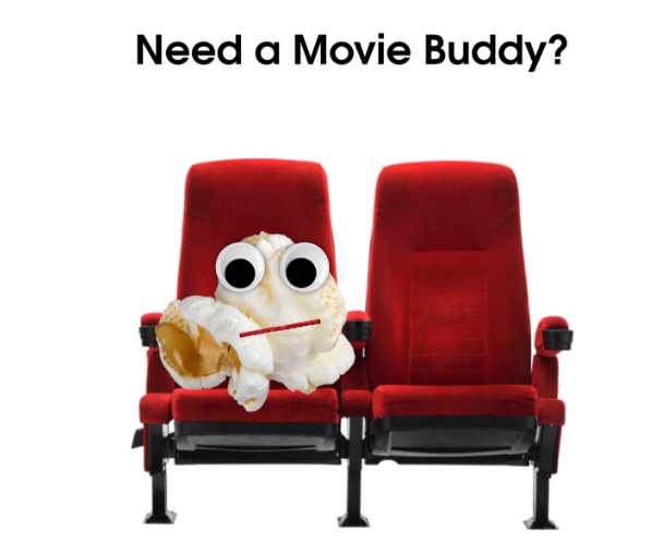 a movie theater seats with a cartoon character