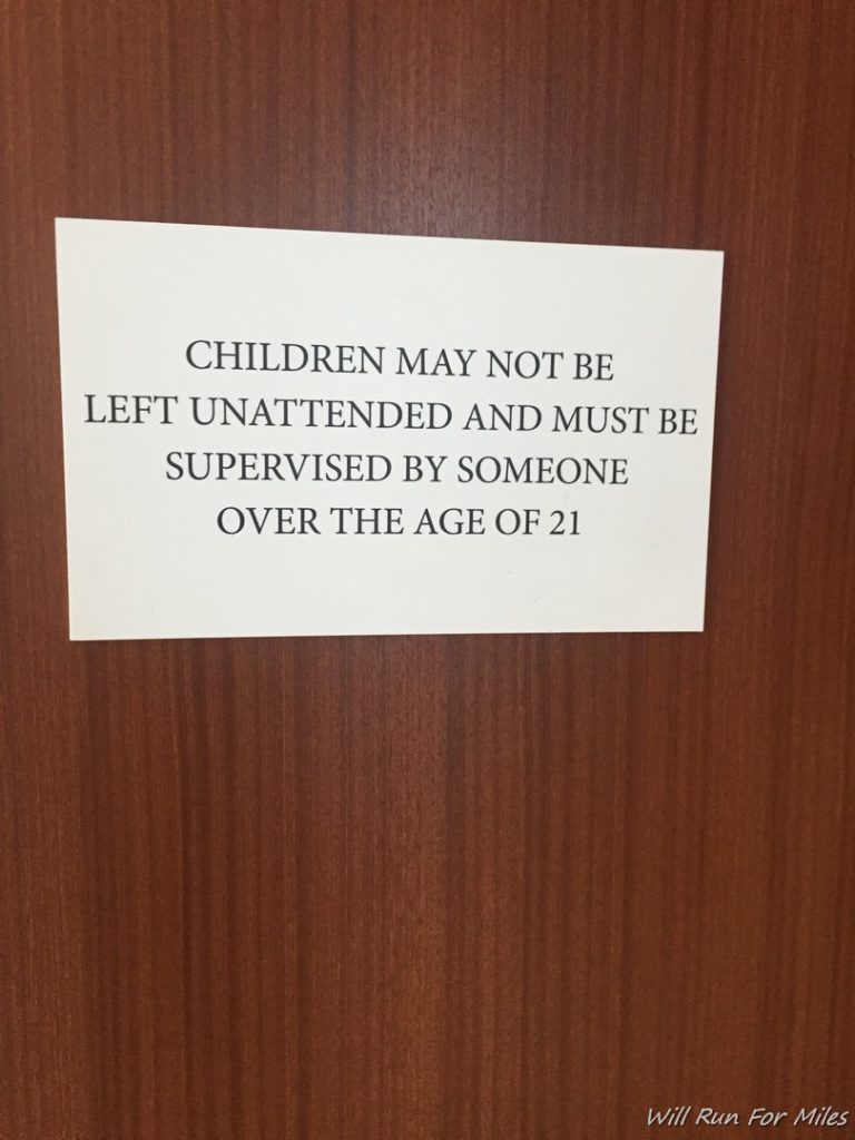 a sign on a door