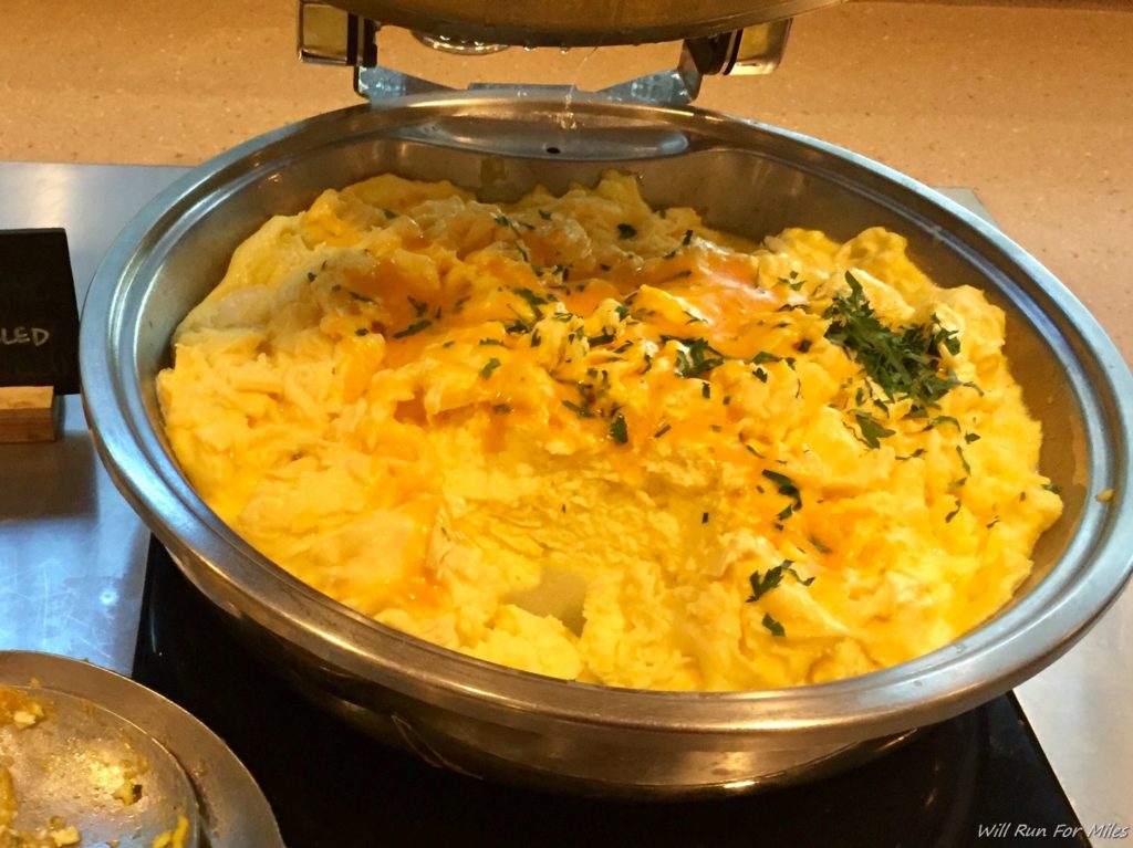 a bowl of scrambled eggs