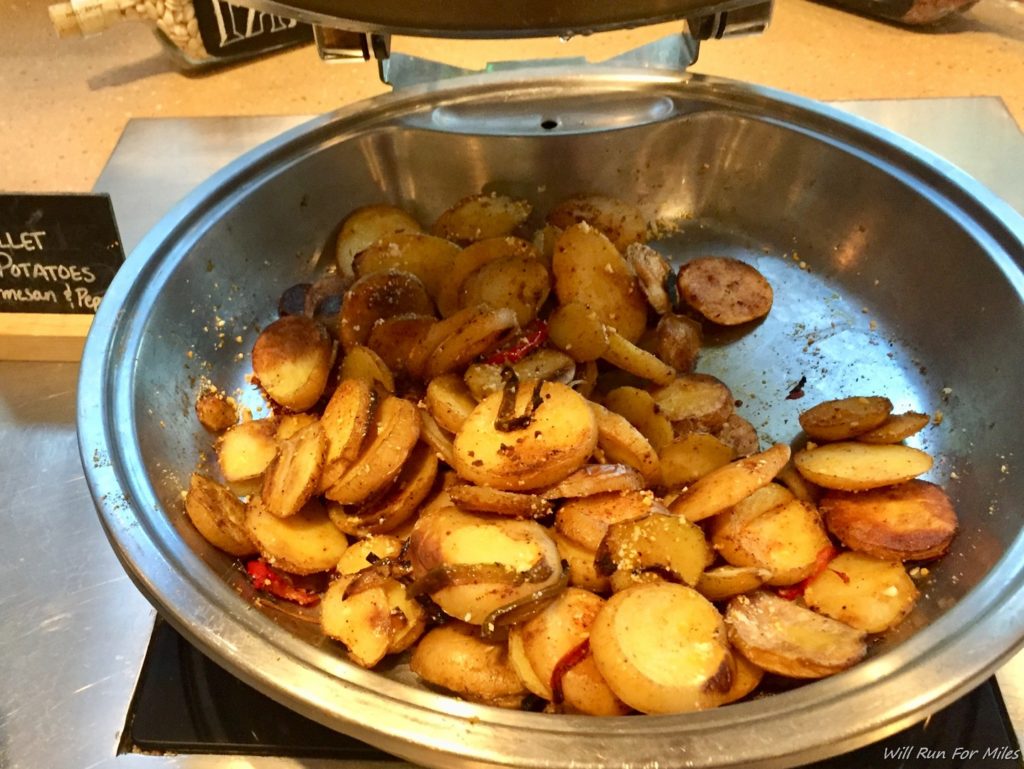 a bowl of potatoes on a stove