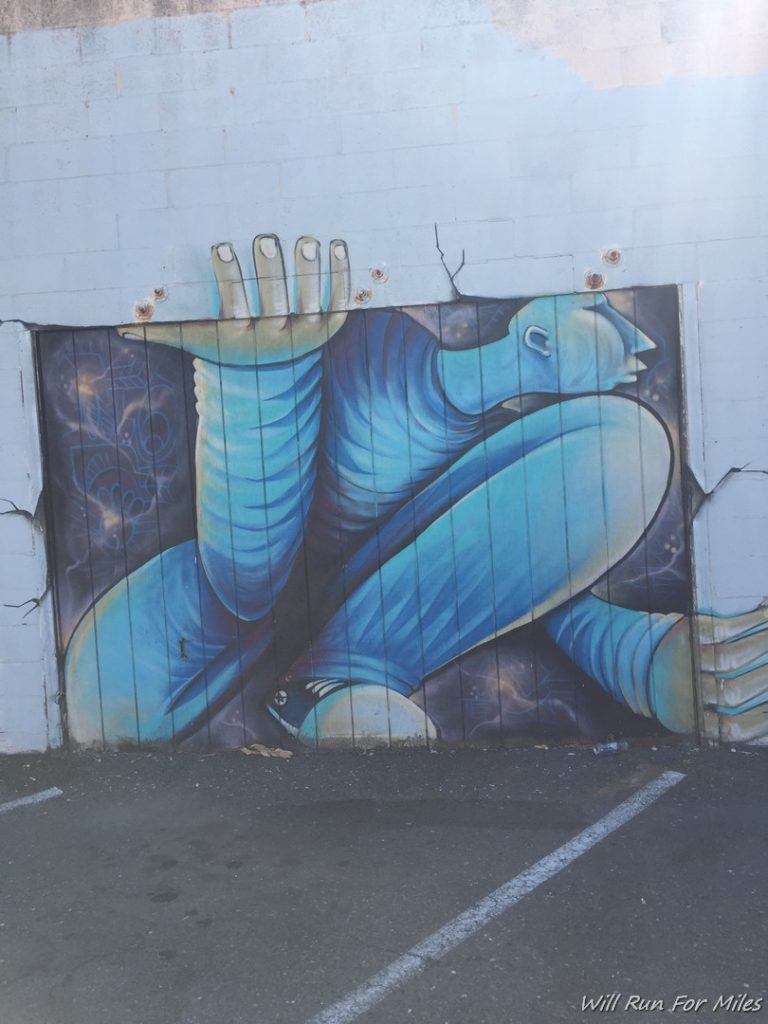a mural on a wall