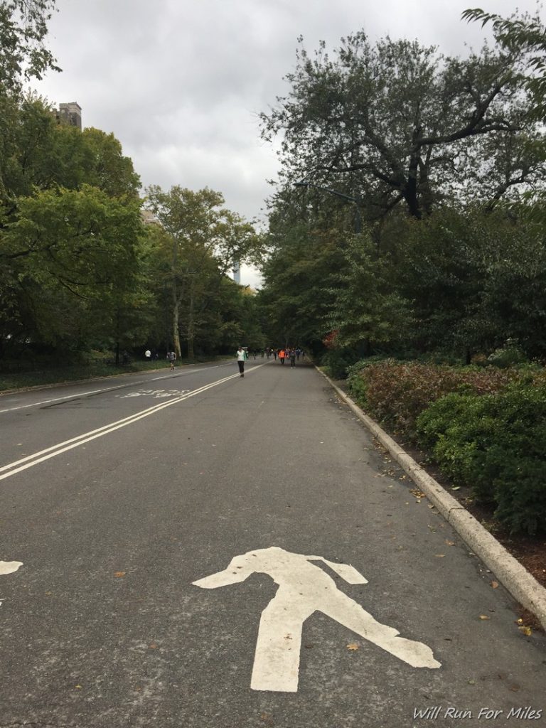 a road with a person walking on it