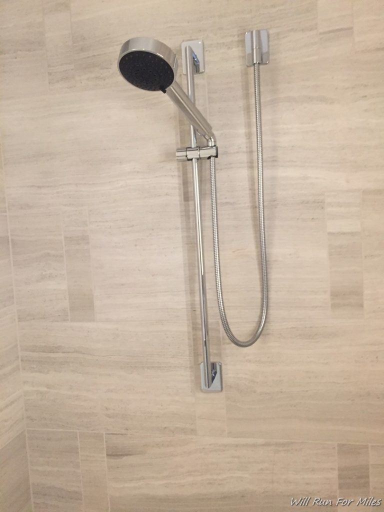 a shower head on a wall