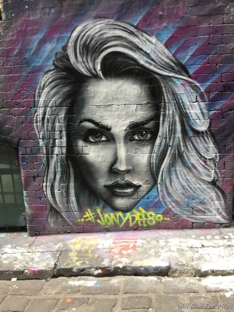 a graffiti on a wall