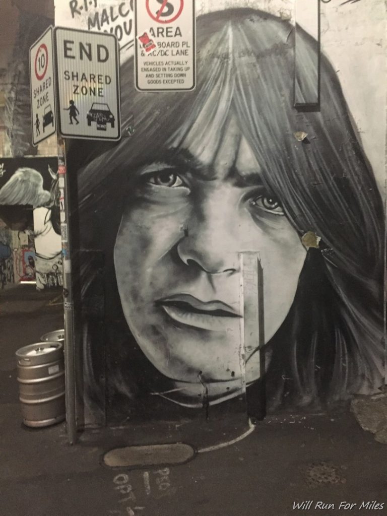 a mural of a woman's face