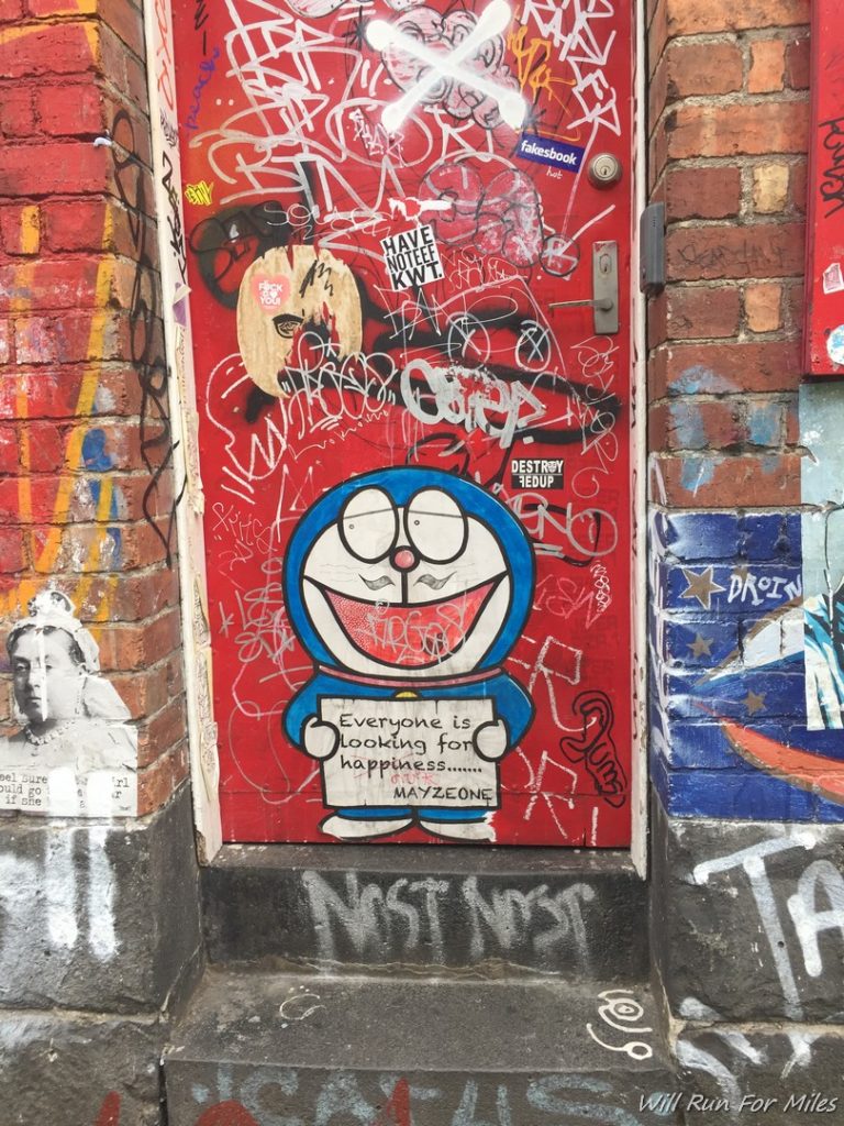 a door with graffiti on it