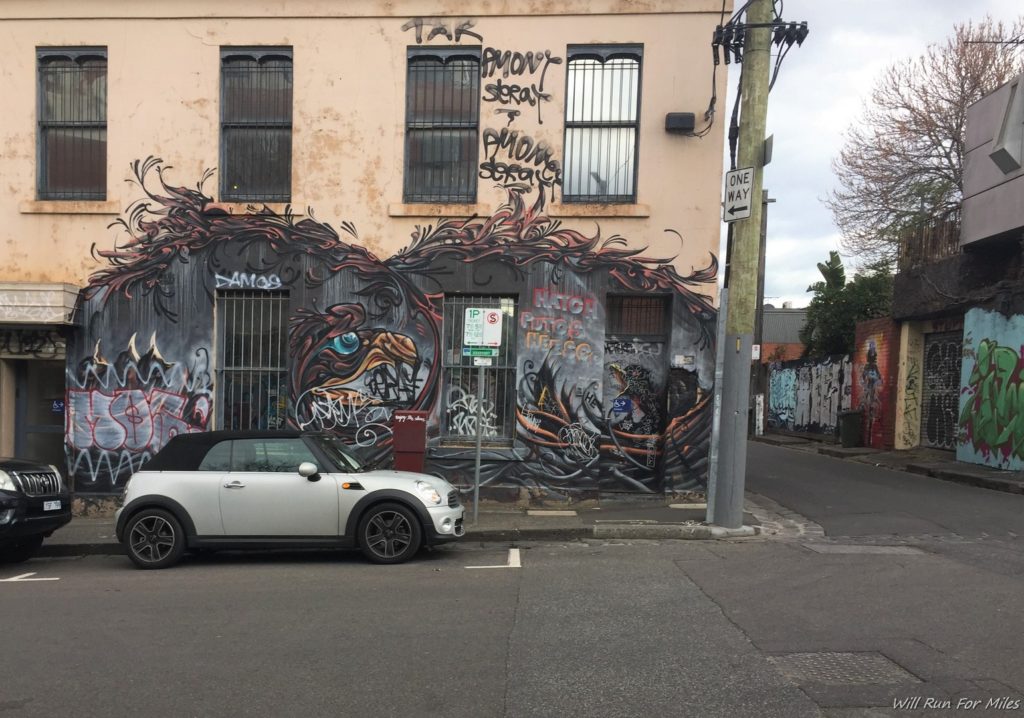 a car parked on the side of a building