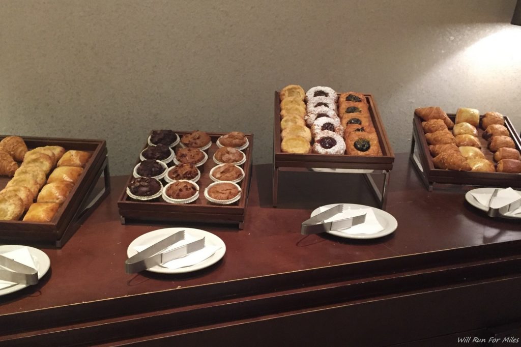 a trays of pastries on a table