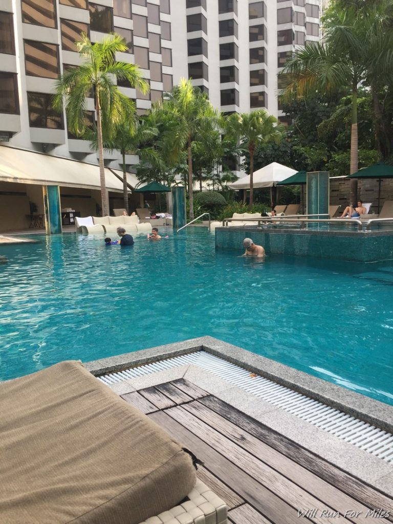 a pool with people in it