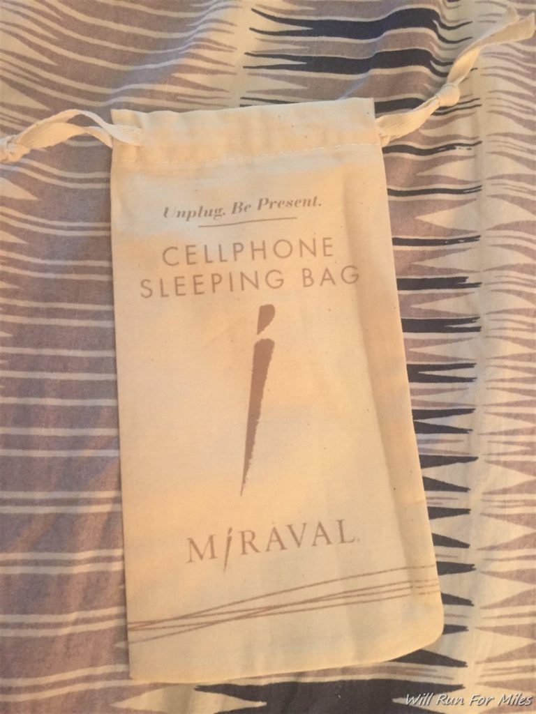 a bag on a bed