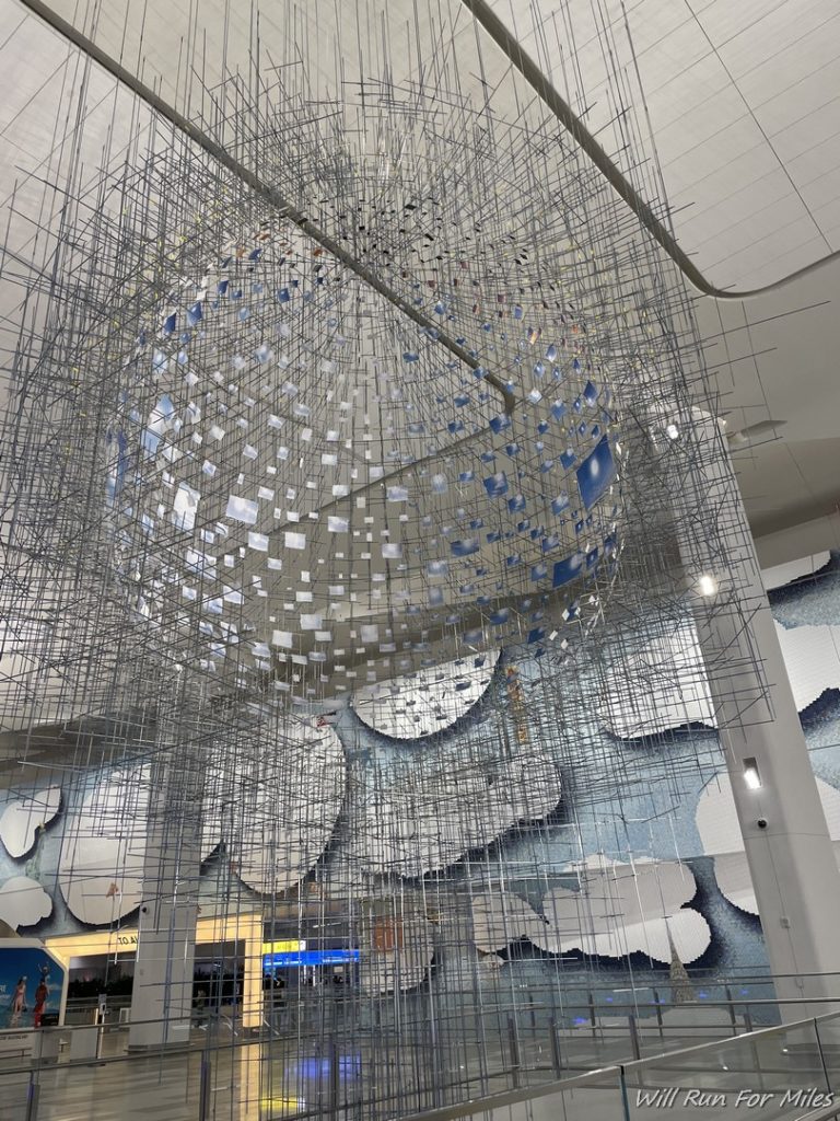 a large sphere made of wire