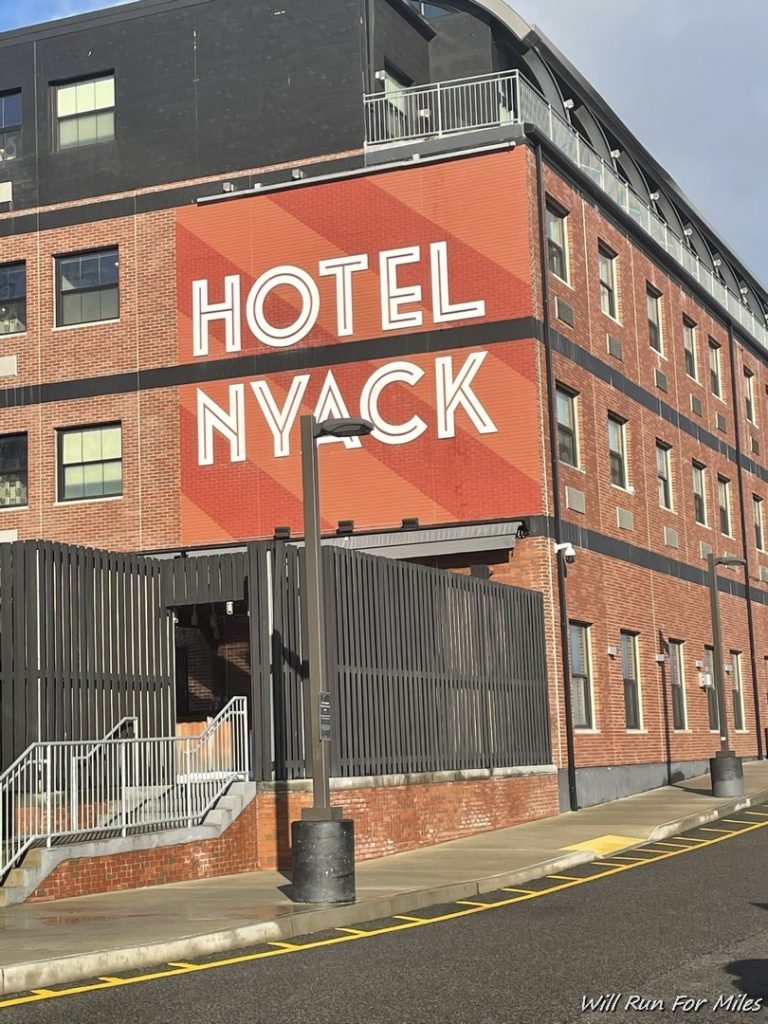 a building with a sign on the side