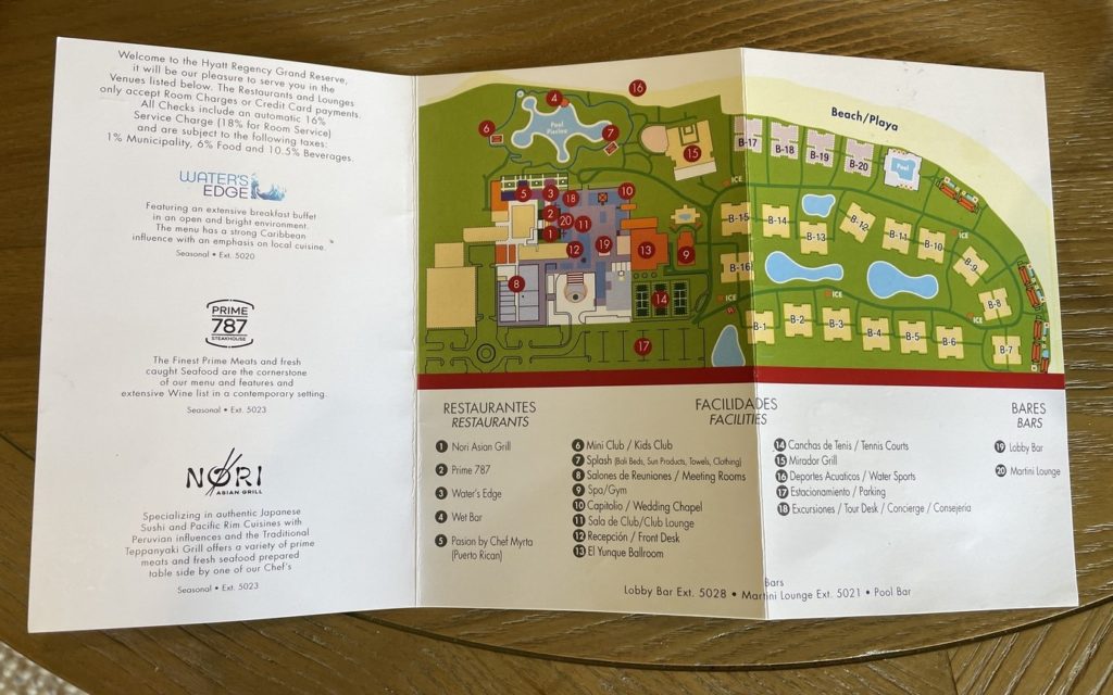 a brochure of a hotel