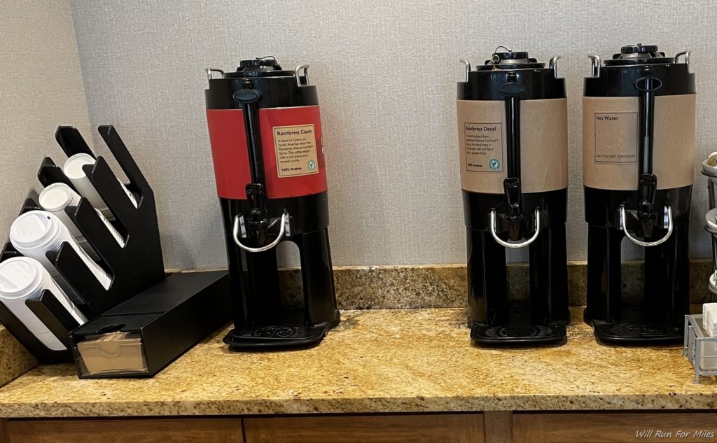 two coffee machines on a counter