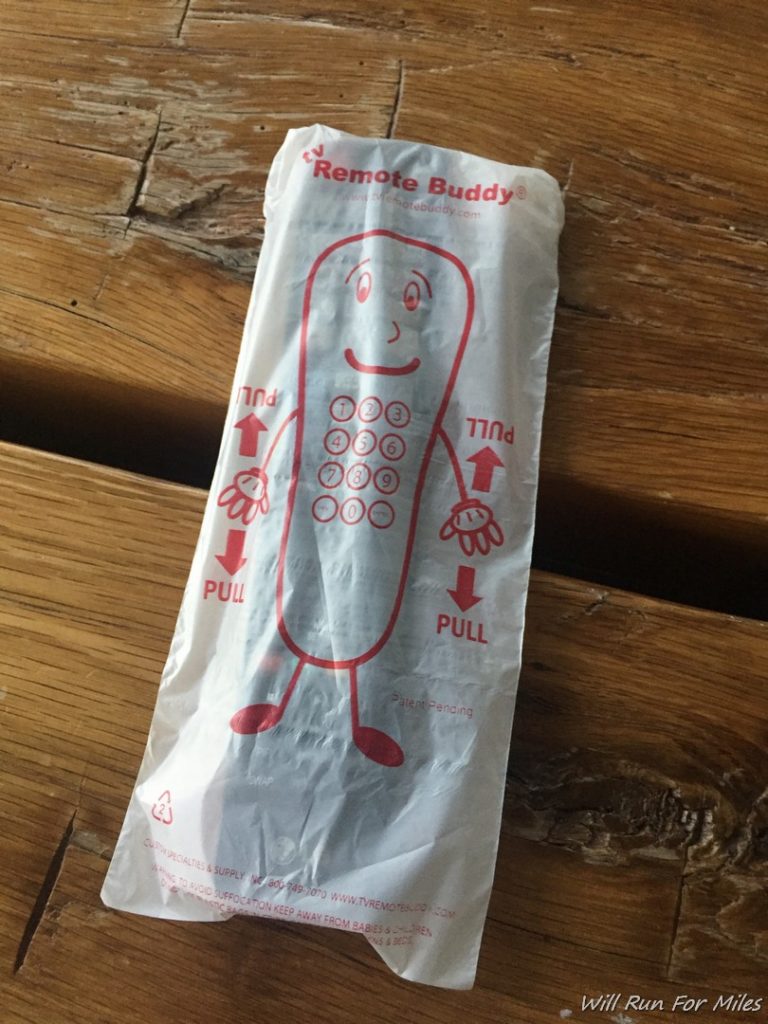 a plastic bag with a cartoon character on it