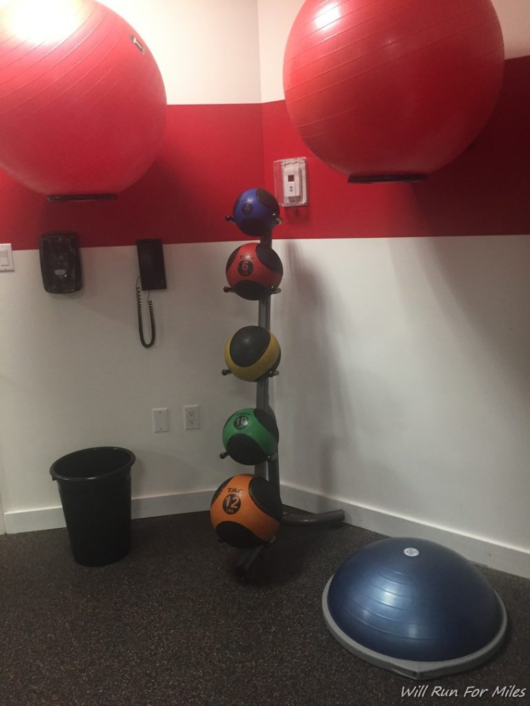 a group of balls on a stand