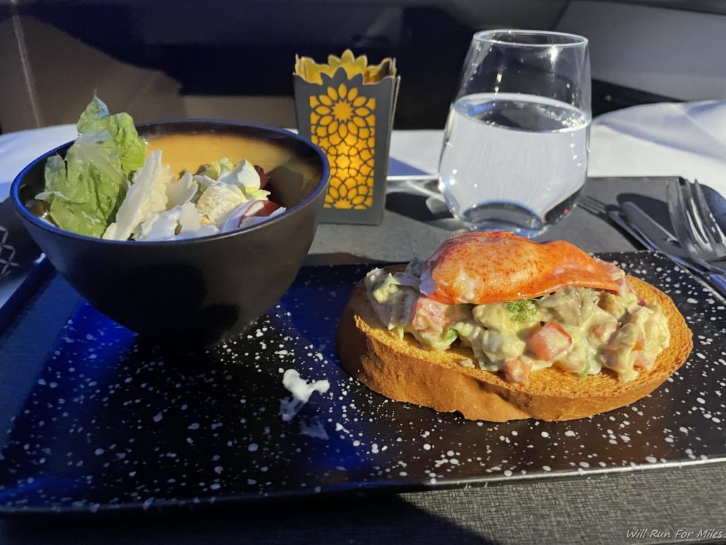 a plate with food on it