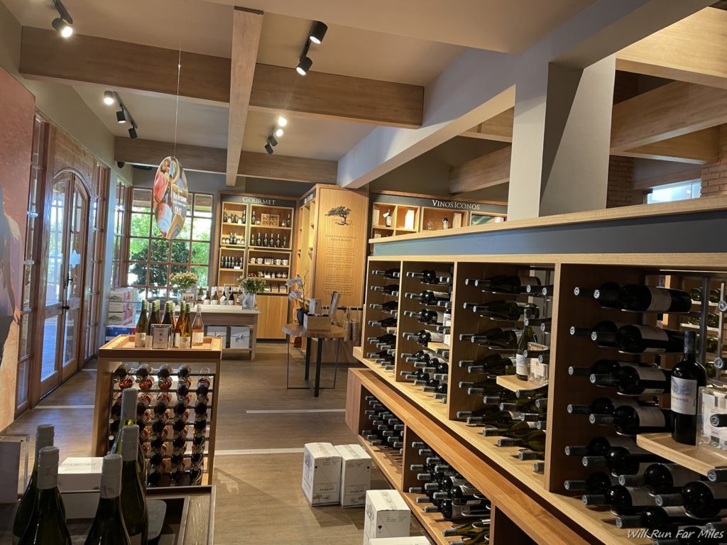 a wine store with shelves of wine bottles