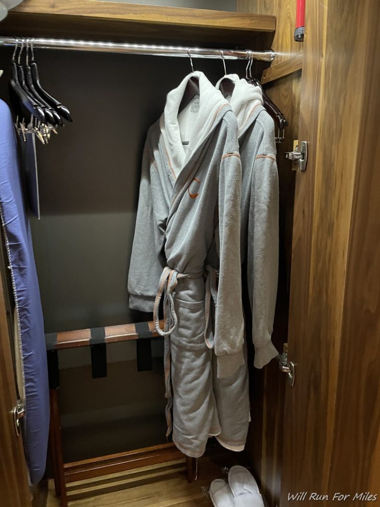 a grey robe from a swinger