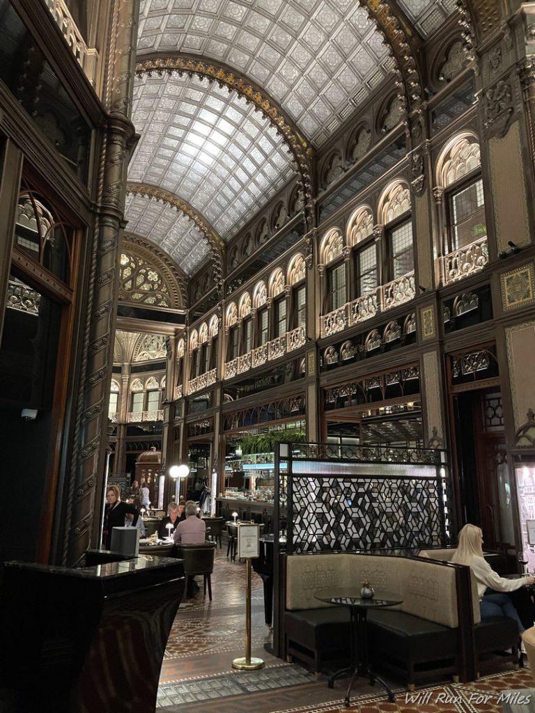 a large building with a glass ceiling