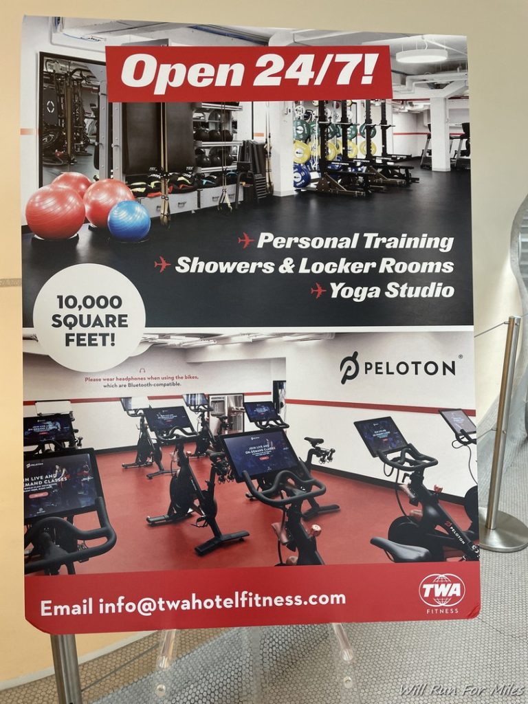 a poster of a gym