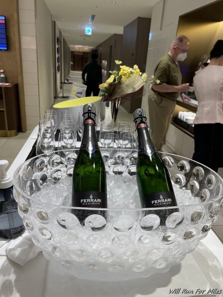 a couple of bottles of champagne in a bowl of ice