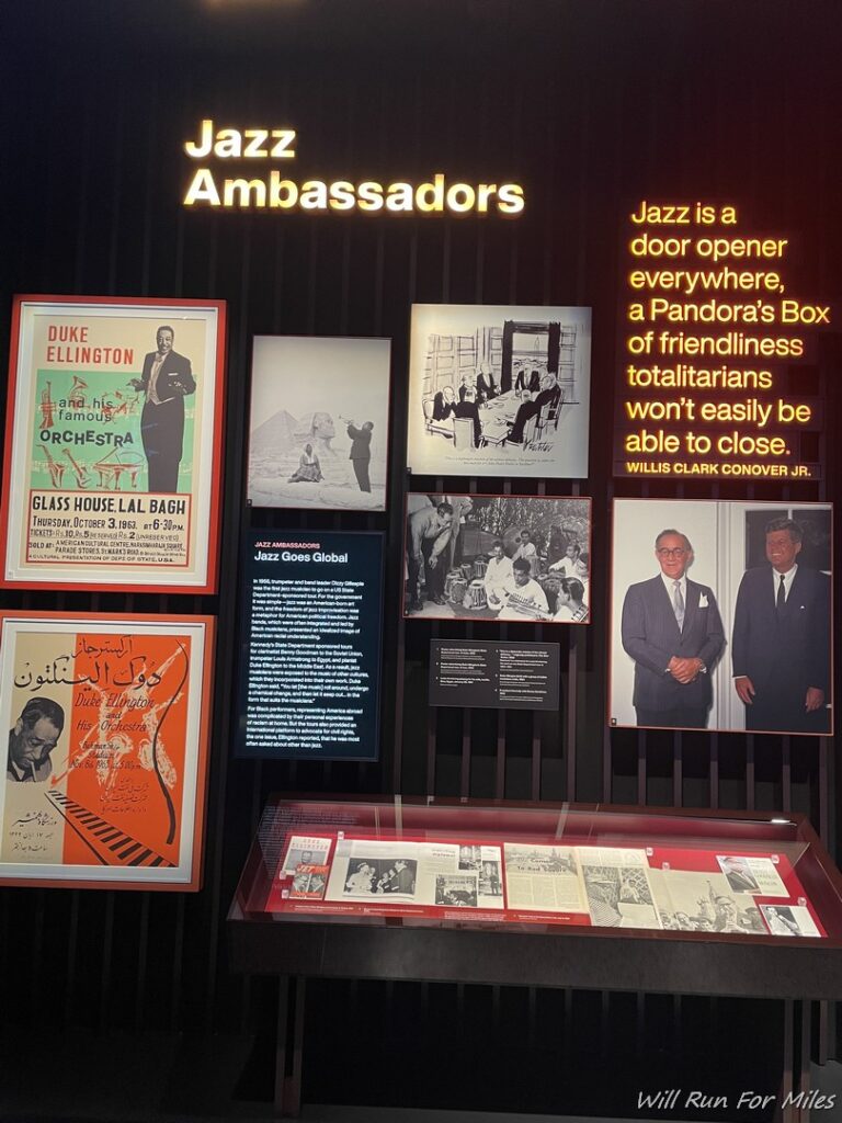 a display of a jazz ambassador