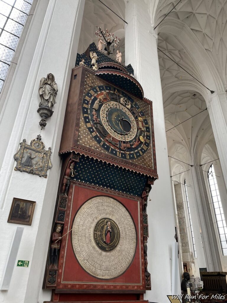 a large clock in a building