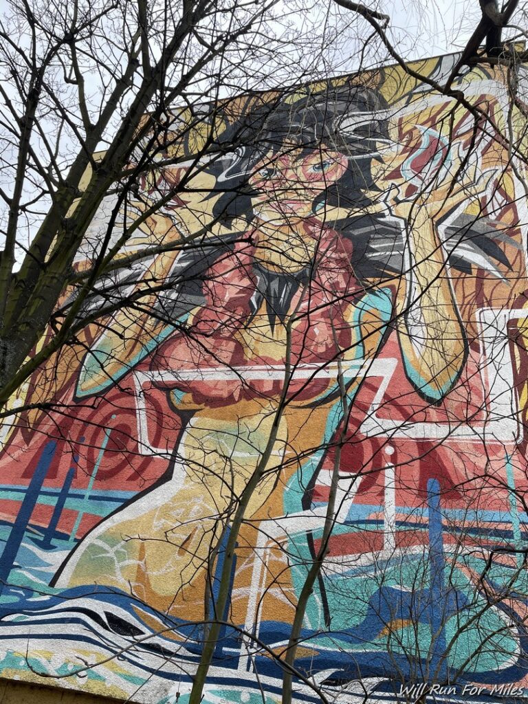 a mural on a wall