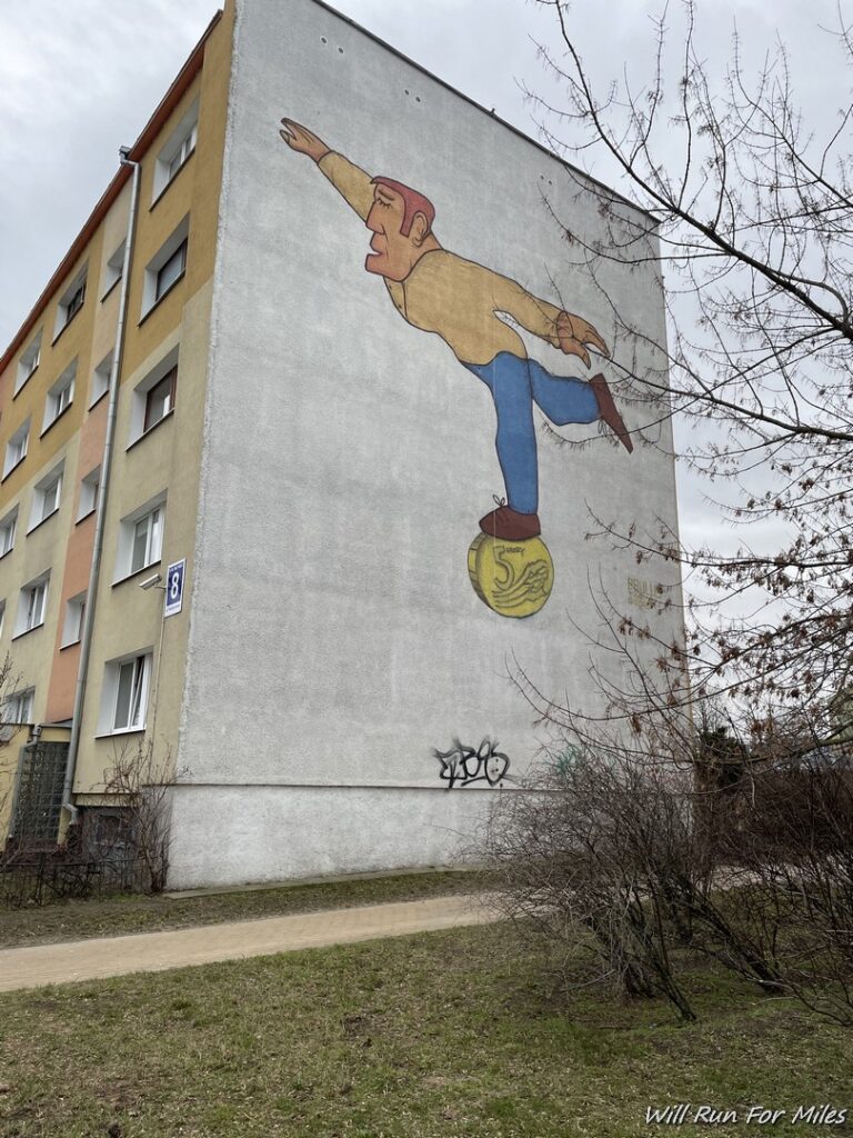 a building with a mural on the side
