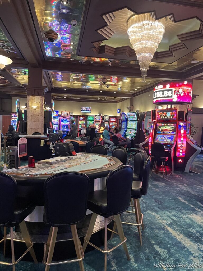 a room with a casino game