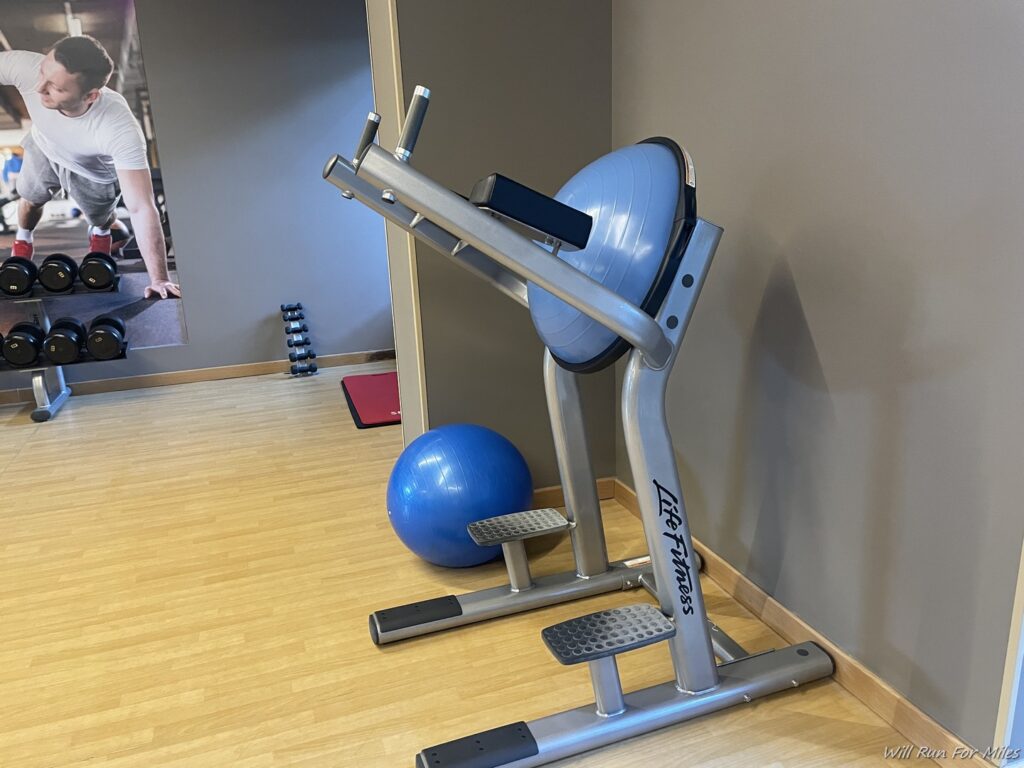 a exercise equipment in a room