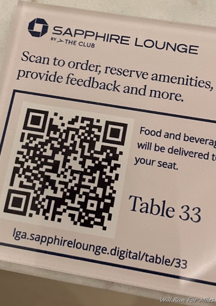a qr code on a table