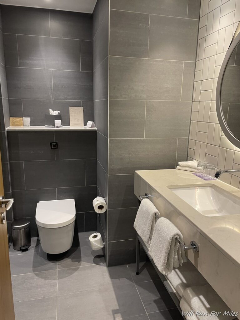 a bathroom with a sink and toilet