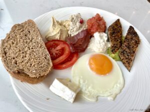 a plate of food on a table