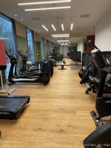 a room with exercise equipment